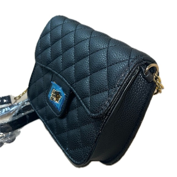 Quilted Faux Leather Turlock Purse W/Gold-tone Chain Accents, NWOT - Picture 3 of 8